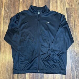 Nike Jacket Black Full Zip Fleece Lined Therma Fit Golf Jacket